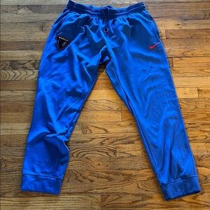 Nike Men's Joggers in Vibrant Blue with Red Accents DePaul